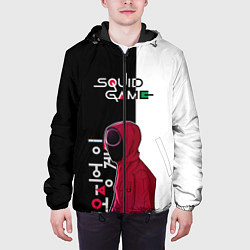 Куртка с капюшоном мужская Игра в кальмара SG, цвет: 3D-черный — фото 2