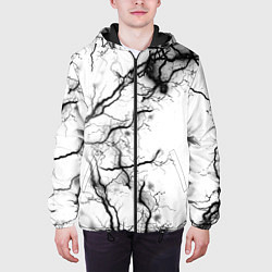 Куртка с капюшоном мужская Нейронные связи, цвет: 3D-черный — фото 2