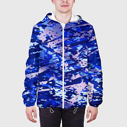 Куртка с капюшоном мужская Абстрактный микс, цвет: 3D-белый — фото 2