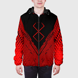 Куртка с капюшоном мужская Berserk - Берсерк, цвет: 3D-черный — фото 2