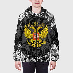 Куртка с капюшоном мужская Российская Федерация, цвет: 3D-черный — фото 2