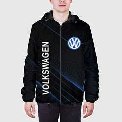 Куртка с капюшоном мужская Volkswagen, sport, цвет: 3D-черный — фото 2