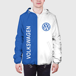 Куртка с капюшоном мужская Volkswagen, ФОЛЬКСВАГЕН, цвет: 3D-белый — фото 2