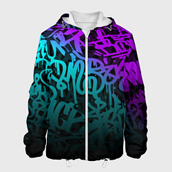 Куртка с капюшоном мужская НЕОНОВОЕ ГРАФФИТИ NEON, цвет: 3D-белый