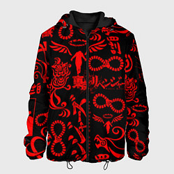 Куртка с капюшоном мужская ТОКИЙСКИЕ МСТИТЕЛИ КРАСНЫЕ ТАТУ, цвет: 3D-черный