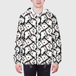 Куртка с капюшоном мужская Сибирский Хаски Husky, цвет: 3D-белый — фото 2