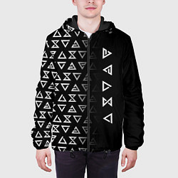 Куртка с капюшоном мужская ЗНАКИ ВЕДЬМАКА, СИМВОЛЫ, цвет: 3D-черный — фото 2
