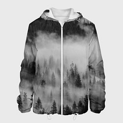 Куртка с капюшоном мужская ТУМАННЫЙ ЛЕС FOREST, цвет: 3D-белый