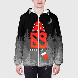 Куртка с капюшоном мужская Dota 2- С Новым годом!, цвет: 3D-белый — фото 2