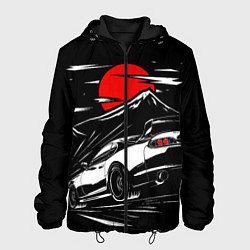 Куртка с капюшоном мужская Toyota Supra: Red Moon, цвет: 3D-черный