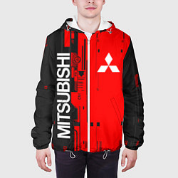 Куртка с капюшоном мужская MITSUBISHI МИЦУБИСИ МИТСУБИСИ МИЦУБИШИ CYBER, цвет: 3D-белый — фото 2