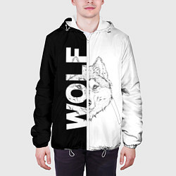 Куртка с капюшоном мужская WOLF Волк, цвет: 3D-белый — фото 2