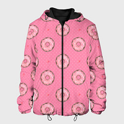 Мужская куртка Розовые пончики паттерн