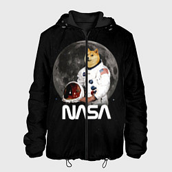 Куртка с капюшоном мужская Доги Космонавт Мем Наса Doge, цвет: 3D-черный