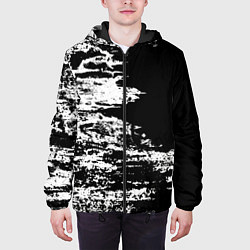 Куртка с капюшоном мужская Abstraction pattern 2022 vanguard, цвет: 3D-черный — фото 2