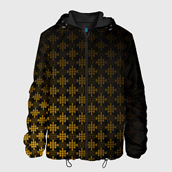 Куртка с капюшоном мужская Золотой гобелен, цвет: 3D-черный