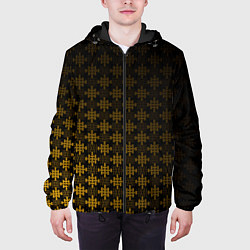 Куртка с капюшоном мужская Золотой гобелен, цвет: 3D-черный — фото 2
