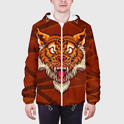 Куртка с капюшоном мужская Тигр Evil, цвет: 3D-белый — фото 2