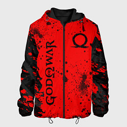 Куртка с капюшоном мужская God of War Брызги крови, цвет: 3D-черный
