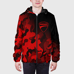 Куртка с капюшоном мужская DUCATY RED MILITARY ДУКАТИ МИЛИТАРИ, цвет: 3D-черный — фото 2