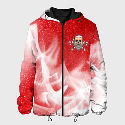 Куртка с капюшоном мужская САНТА - ЛЕДЕНЦЫ - Огонь, цвет: 3D-черный