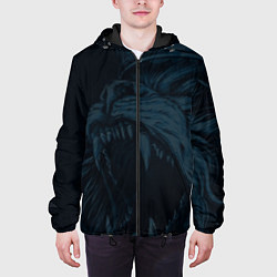 Куртка с капюшоном мужская Zenit lion dark theme, цвет: 3D-черный — фото 2