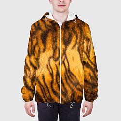 Куртка с капюшоном мужская Шкура тигра 2022, цвет: 3D-белый — фото 2