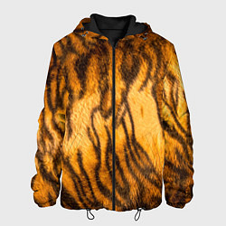 Куртка с капюшоном мужская Шкура тигра 2022, цвет: 3D-черный