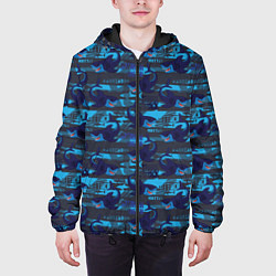 Куртка с капюшоном мужская Shark Акулы, цвет: 3D-черный — фото 2