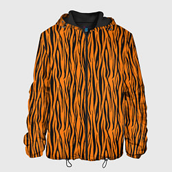 Куртка с капюшоном мужская Тигровые Полосы, цвет: 3D-черный