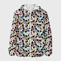 Куртка с капюшоном мужская Модные Собачки, цвет: 3D-белый