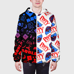 Куртка с капюшоном мужская ROBLOX x POPPY PLAYTIME РОБЛОКС ПОППИ ПЛЕЙТАЙМ, цвет: 3D-белый — фото 2