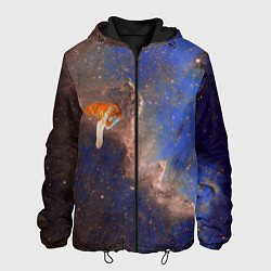 Куртка с капюшоном мужская Cosmic animal, цвет: 3D-черный