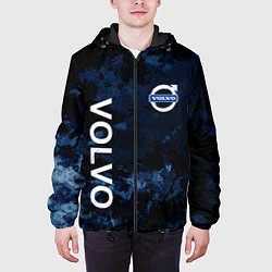 Куртка с капюшоном мужская VOLVO, ВОЛЬВО ЧЕРНО СИНИЙ, цвет: 3D-черный — фото 2