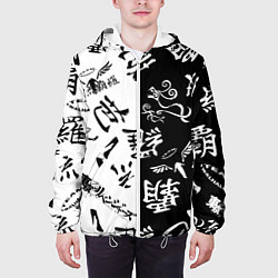 Куртка с капюшоном мужская Tokyo Revengers Black & White, цвет: 3D-белый — фото 2