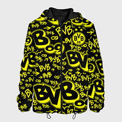 Куртка с капюшоном мужская BVB 09 - BORUSSIA Боруссия Дортмунд, цвет: 3D-черный
