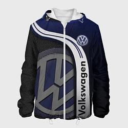 Куртка с капюшоном мужская Volkswagen Фольксваген, цвет: 3D-белый