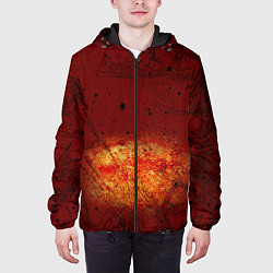 Куртка с капюшоном мужская Взрыв на Марсе, цвет: 3D-черный — фото 2