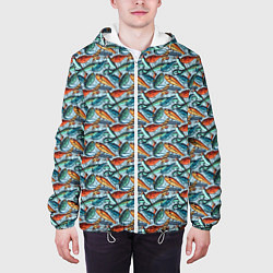 Куртка с капюшоном мужская Приманки Рыболовные, цвет: 3D-белый — фото 2