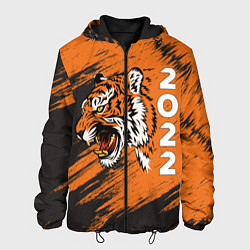 Куртка с капюшоном мужская ТИГР 2022 TIGER 2022, цвет: 3D-черный
