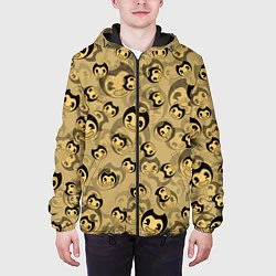 Куртка с капюшоном мужская PATTERN BENDY AND THE INK MACHINE, цвет: 3D-черный — фото 2
