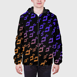 Куртка с капюшоном мужская JOJOS BIZARRE ADVENTURE PATTERN, цвет: 3D-черный — фото 2