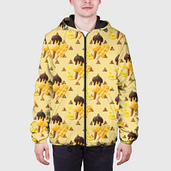 Куртка с капюшоном мужская Лимонное мороженое, цвет: 3D-черный — фото 2