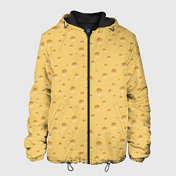 Куртка с капюшоном мужская Сыр - Cheese, цвет: 3D-черный