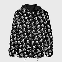 Куртка с капюшоном мужская Roger skull, цвет: 3D-черный