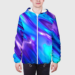 Куртка с капюшоном мужская Neon Holographic, цвет: 3D-белый — фото 2
