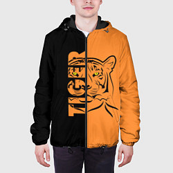 Куртка с капюшоном мужская Тигр - Tiger, цвет: 3D-черный — фото 2