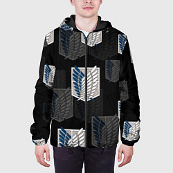 Куртка с капюшоном мужская АТАКА ТИТАНОВ ЛОГОТИП С ТЕНЬЮ, цвет: 3D-черный — фото 2
