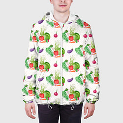 Куртка с капюшоном мужская Овощи с огорода, цвет: 3D-белый — фото 2