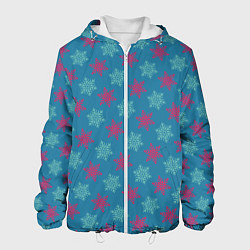 Куртка с капюшоном мужская Christmas Pattern New, цвет: 3D-белый